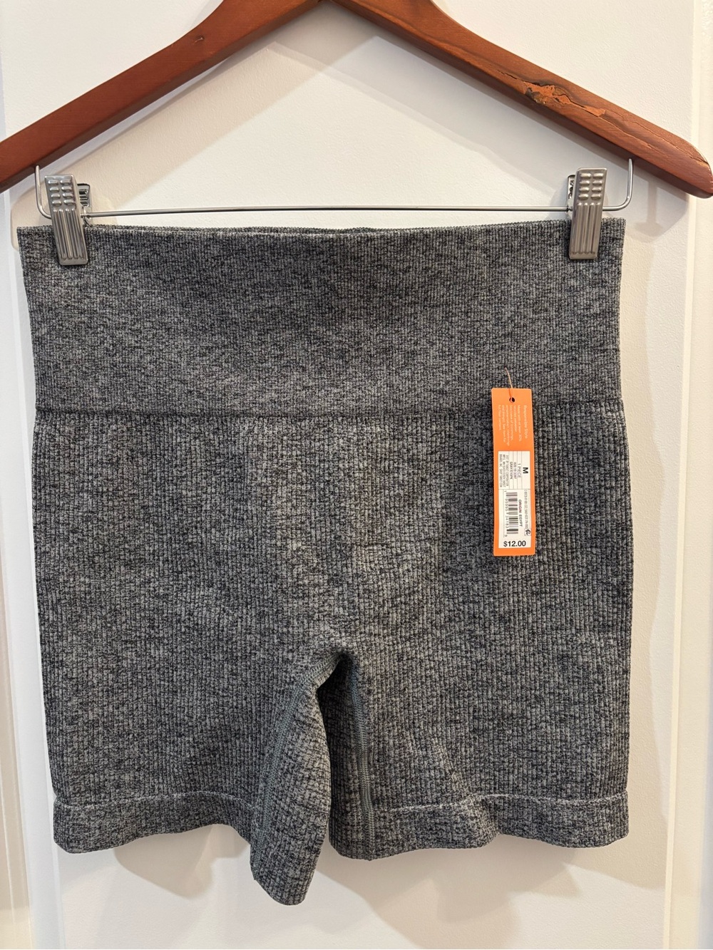 Women’s Gray Ribbed Bike Shorts - Colsie - Size M & L - NWT